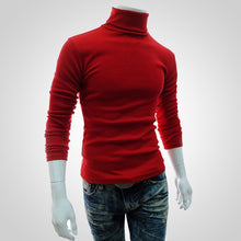 Load image into Gallery viewer, SHUJIN Spring Warm Turtleneck Sweater Men Fashion Solid Knitted Mens Sweaters 2018 Casual Male Double Collar Slim  Pullover