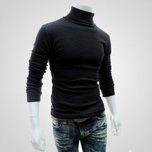 Load image into Gallery viewer, SHUJIN Spring Warm Turtleneck Sweater Men Fashion Solid Knitted Mens Sweaters 2018 Casual Male Double Collar Slim  Pullover