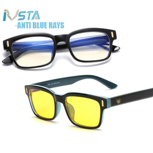 IVSTA Blue Light Glasses Computer Gaming Frame Men Anti Blue Rays Blocking Prescription Myopia Polarized Sunglasses Night Nerd