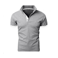 Load image into Gallery viewer, Summer short Sleeve Polo Shirt men Turn-over Collar fashion casual Slim Breathable Solid Color Business polo shirt  2019 TJWLKJ