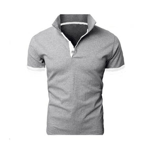 Summer short Sleeve Polo Shirt men Turn-over Collar fashion casual Slim Breathable Solid Color Business polo shirt  2019 TJWLKJ