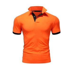 Summer short Sleeve Polo Shirt men Turn-over Collar fashion casual Slim Breathable Solid Color Business polo shirt  2019 TJWLKJ