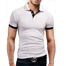 Load image into Gallery viewer, Summer short Sleeve Polo Shirt men Turn-over Collar fashion casual Slim Breathable Solid Color Business polo shirt  2019 TJWLKJ