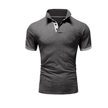 Load image into Gallery viewer, Summer short Sleeve Polo Shirt men Turn-over Collar fashion casual Slim Breathable Solid Color Business polo shirt  2019 TJWLKJ