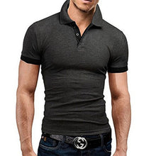 Load image into Gallery viewer, Summer short Sleeve Polo Shirt men Turn-over Collar fashion casual Slim Breathable Solid Color Business polo shirt  2019 TJWLKJ