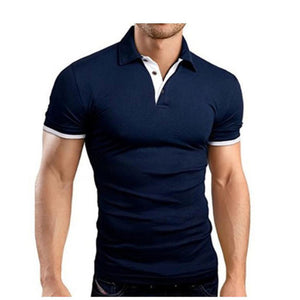 Summer short Sleeve Polo Shirt men Turn-over Collar fashion casual Slim Breathable Solid Color Business polo shirt  2019 TJWLKJ