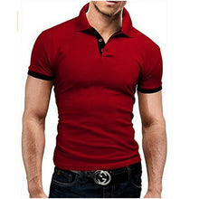 Load image into Gallery viewer, Summer short Sleeve Polo Shirt men Turn-over Collar fashion casual Slim Breathable Solid Color Business polo shirt  2019 TJWLKJ