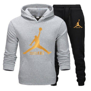 New Men  Hoodies Suit Fleece Warm Jordan 23 Tracksuit Men Sweatshirt Suit Hoodie+Sweat pants Jogging Homme Hooded Tracksuit XXL