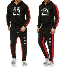 Load image into Gallery viewer, Brand Clothing Men&#39;s Fashion Tracksuit Casual Sportsuit Men Hoodies Sweatshirts Sportswear JORDAN 23 Coat+Pant Men Set