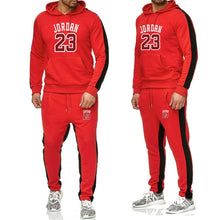 Load image into Gallery viewer, Brand Clothing Men&#39;s Fashion Tracksuit Casual Sportsuit Men Hoodies Sweatshirts Sportswear JORDAN 23 Coat+Pant Men Set