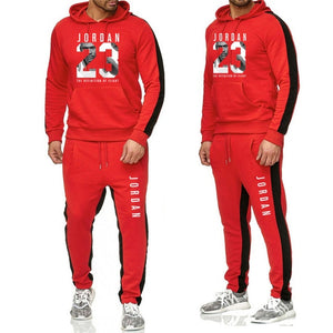 Brand Clothing Men's Fashion Tracksuit Casual Sportsuit Men Hoodies Sweatshirts Sportswear JORDAN 23 Coat+Pant Men Set