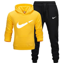 Load image into Gallery viewer, 2019 BrandTrack suit Fashion Men Sportswear  Two Piece Sets All Cotton Thick hoodie+Pants Tracksuit Male Sets