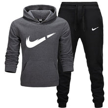 Load image into Gallery viewer, 2019 BrandTrack suit Fashion Men Sportswear  Two Piece Sets All Cotton Thick hoodie+Pants Tracksuit Male Sets