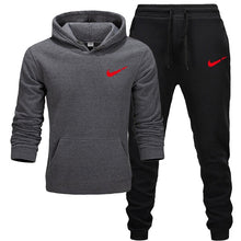 Load image into Gallery viewer, 2019 BrandTrack suit Fashion Men Sportswear  Two Piece Sets All Cotton Thick hoodie+Pants Tracksuit Male Sets