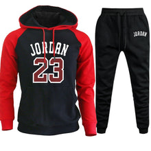 Load image into Gallery viewer, Jordan 23 Tracksuit Men Sets Winter Hoodies Pants 2 Piece Set 2019 Fashion Hoody Mens Sweatshirt Sport Joggers Sweatpants Suit