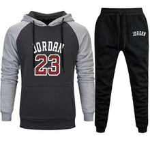 Load image into Gallery viewer, Jordan 23 Tracksuit Men Sets Winter Hoodies Pants 2 Piece Set 2019 Fashion Hoody Mens Sweatshirt Sport Joggers Sweatpants Suit