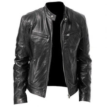 Load image into Gallery viewer, Autumn Men Fashion Motorcycle Leather Jacket fit Coat Casual Zipper jacket