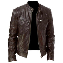 Load image into Gallery viewer, Autumn Men Fashion Motorcycle Leather Jacket fit Coat Casual Zipper jacket