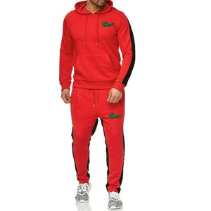 new Long Sleeve Hoodie Sweatshirt + sweatpants Sportswear crocodile men Suit fleece Autumn And Winter Trousers Sports Set Women