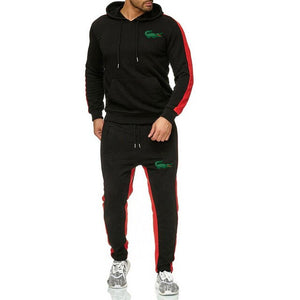 new Long Sleeve Hoodie Sweatshirt + sweatpants Sportswear crocodile men Suit fleece Autumn And Winter Trousers Sports Set Women