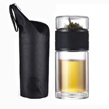 Load image into Gallery viewer, oneisall 200ml Glass Water Bottle With Bag High Borosilicate Double Tea Water Bottle Infuser Tumbler Drinkware Smart Bottles