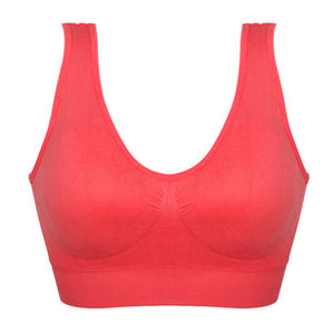 Padded Seamless Bra Vest Tops Rimless Bras