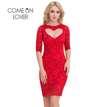 Load image into Gallery viewer, VI1049 Comeonlover Valentine Day Sex Dresses Half Sleeve Party Plus Size Lace Dresses Elegant Sweater Bodycon Vestidos De Verano