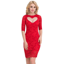 Load image into Gallery viewer, VI1049 Comeonlover Valentine Day Sex Dresses Half Sleeve Party Plus Size Lace Dresses Elegant Sweater Bodycon Vestidos De Verano