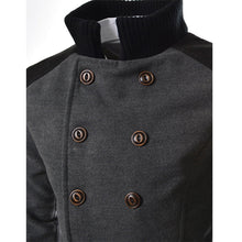 Load image into Gallery viewer, Men Jacket Warm Winter Trench Long Outwear Button Smart Overcoat