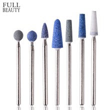 Load image into Gallery viewer, Full Beauty 1PCS New Blue Color Ceramic Stones Nail Drill Bits Rotarry Cleaning Cutter Electric Nail Art Manicure Mill CHLS01-07