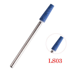 Full Beauty 1PCS New Blue Color Ceramic Stones Nail Drill Bits Rotarry Cleaning Cutter Electric Nail Art Manicure Mill CHLS01-07