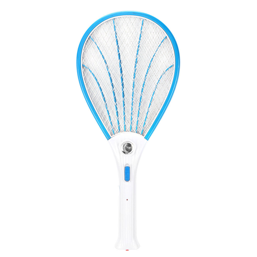 Rechargeable LED Electric Fly Swatter Metal Mesh Surface Indoors Outdoors Insect Mosquito Bug Killer  US PLUG VERSION