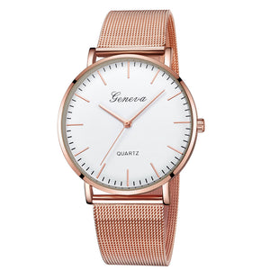 GENEVA Womens Classic Quartz Stainless Steel Wrist Watch Bracelet Watches