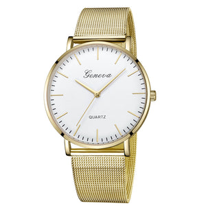 GENEVA Womens Classic Quartz Stainless Steel Wrist Watch Bracelet Watches