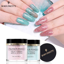 Load image into Gallery viewer, BORN PRETTY Pink Glitter Acrylic Powder Builder Nail Art Decorations Sequins Polymer Powder Tip Extension Nail Art Manicure