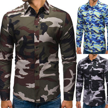 Load image into Gallery viewer, Men&#39;s Autumn Winter Camouflage Casual  Long Sleeve Shirt Top Blouse