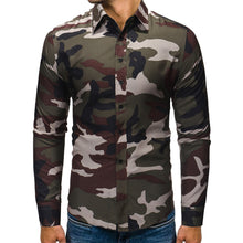 Load image into Gallery viewer, Men&#39;s Autumn Winter Camouflage Casual  Long Sleeve Shirt Top Blouse