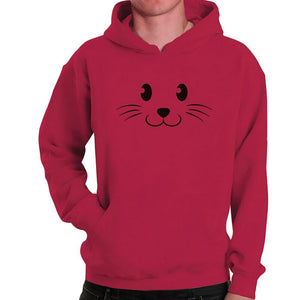 Men Autumn Fashion Long Sleeve Cat Printing Sweatshirt Blouse Tops T Shirt