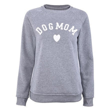 Load image into Gallery viewer, Dog Mom Women&#39;s Plus Velvet Fashionable Long Sleeve Casual Sweatshirt Printing Heart-shaped Print Kawaii Sweatshirt Clothing