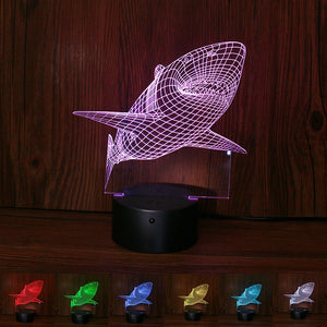 3D Lamp Visual Light Effect Touch Switch & Remote Control Colors Changes Night Light