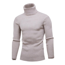 Load image into Gallery viewer, SHUJIN Spring Warm Turtleneck Sweater Men Fashion Solid Knitted Mens Sweaters 2018 Casual Male Double Collar Slim  Pullover