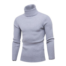 Load image into Gallery viewer, SHUJIN Spring Warm Turtleneck Sweater Men Fashion Solid Knitted Mens Sweaters 2018 Casual Male Double Collar Slim  Pullover