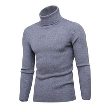 Load image into Gallery viewer, SHUJIN Spring Warm Turtleneck Sweater Men Fashion Solid Knitted Mens Sweaters 2018 Casual Male Double Collar Slim  Pullover