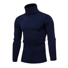 Load image into Gallery viewer, SHUJIN Spring Warm Turtleneck Sweater Men Fashion Solid Knitted Mens Sweaters 2018 Casual Male Double Collar Slim  Pullover