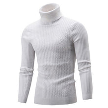 Load image into Gallery viewer, SHUJIN Spring Warm Turtleneck Sweater Men Fashion Solid Knitted Mens Sweaters 2018 Casual Male Double Collar Slim  Pullover