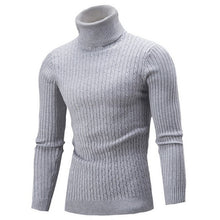 Load image into Gallery viewer, SHUJIN Spring Warm Turtleneck Sweater Men Fashion Solid Knitted Mens Sweaters 2018 Casual Male Double Collar Slim  Pullover