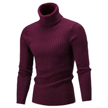 Load image into Gallery viewer, SHUJIN Spring Warm Turtleneck Sweater Men Fashion Solid Knitted Mens Sweaters 2018 Casual Male Double Collar Slim  Pullover