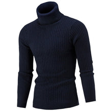 Load image into Gallery viewer, SHUJIN Spring Warm Turtleneck Sweater Men Fashion Solid Knitted Mens Sweaters 2018 Casual Male Double Collar Slim  Pullover