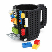 Load image into Gallery viewer, 350ml Creative Coffee Mug Travel Cup Kids Adult Cutlery Lego Mug Drink Mixing Cup Dinnerware Set for Child